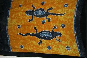 Sarong Gecko - ocker-blau 