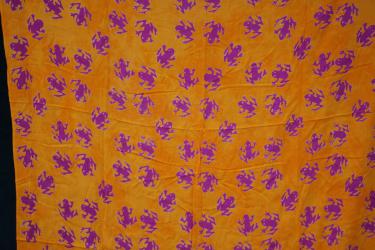 Sarong Frösche - orange-Brombeer 