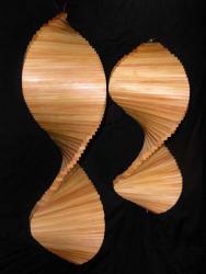 Windspiel Spirale aus Holz 50cm