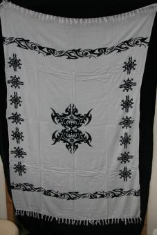 Sarong schwarz/weiß Keltische Kreise 