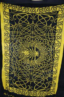 Sarong keltisch Spinne schwarz-gelb 