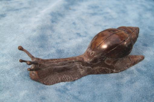 Schnecke aus Bronze 15 cm 