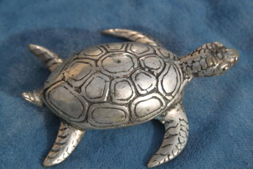 Schildkröte aus silberbronze 14 x 10 cm 
