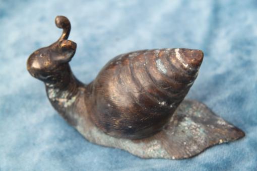 Schnecke aus Bronze 15x6x8 cm 