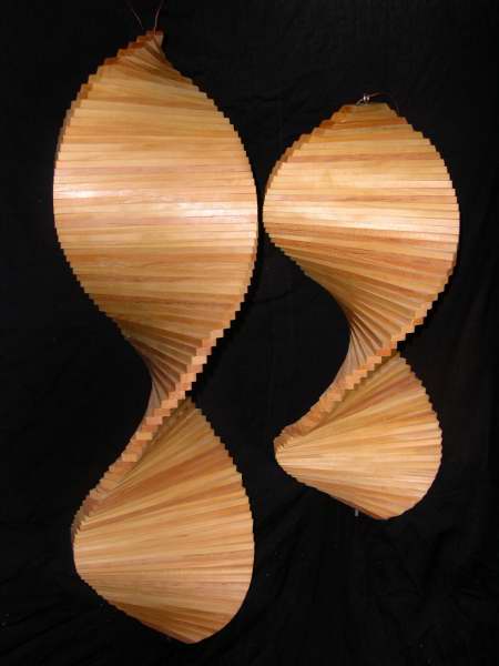 Windspiel Holz-Windspirale-Windmühle-Verschiedene abmessungen-Windspiralen 60cm 